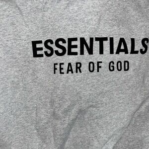 Fear of God Essentials Hoodie heather Gray Mens medium NWT size runs large
